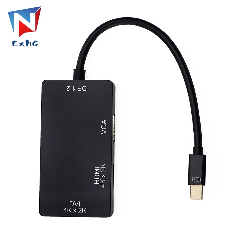 อะแดปเตอร์แปลง-mini-dp-1-2v-เป็น-dvi-vga-hdmi-4k-3-in-1-อเนกประสงค์-สําหรับคอมพิวเตอร์-pc-โปรเจคเตอร์