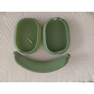 [Ready Stock]Suitable for Apple&amp;#39;s new  Max head-mounted Bluetooth headset silicone shell anti-scratch all-inclusive protective cover Official green [three pieces]