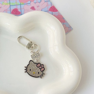 Daydayto พวงกุญแจ จี้การ์ตูน Hello Kitty ประดับเพชร แวววาว สําหรับตกแต่งกระเป๋าเป้สะพายหลัง เพื่อน ของขวัญวันเกิด