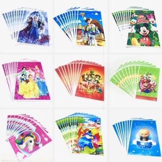 ถุงของขวัญ ลาย Frozen Anna and Elsa SpiderMan Hello Kitty Superhero Mickey สําหรับตกแต่งปาร์ตี้วันเกิดเด็ก 10 ชิ้น