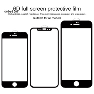 &lt;Dobetter&gt; ฟิล์มกระจกนิรภัยกันรอยหน้าจอ 9H ทรงโค้ง 6D สําหรับ iPhone 7 8 11