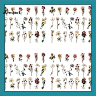[CF] สติกเกอร์ กันน้ํา ลายดอกไม้ สไตล์วินเทจ สวยหรู สําหรับตกแต่งสมุดภาพ 80 ชิ้น