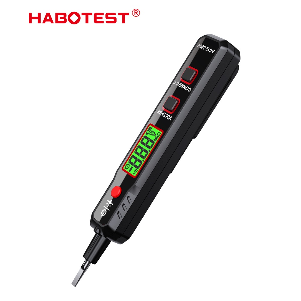 habotest-ht89-เครื่องทดสอบแรงดันไฟฟ้า-เครื่องทดสอบแรงดันไฟฟ้า-แบบไม่สัมผัส-โวลต์มิเตอร์-ปากกาทดสอบวงจรไฟฟ้า-12-300v