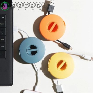 Aaron1 อุปกรณ์คลิปหนีบสายเคเบิ้ลสายเคเบิ้ล Usb ทรงกลมหลากสี