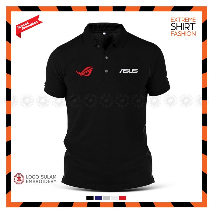 เสื้อโปโล Sulam Asus ROG Republic Of Gaming แล็ปท็อป PC Desktop Monitor ...