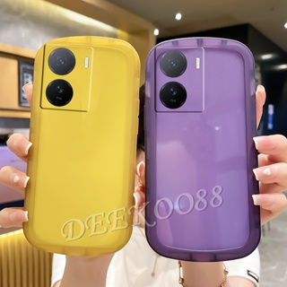 เคสโทรศัพท์มือถือ กันตก ป้องกันกล้อง สีขาว สีดํา เรียบง่าย สําหรับ VIVO iQOO Z7x Z7 V27 V27e X90 Pro Y02A 5G 4G IQOOZ7X VIVOV27 V27Pro