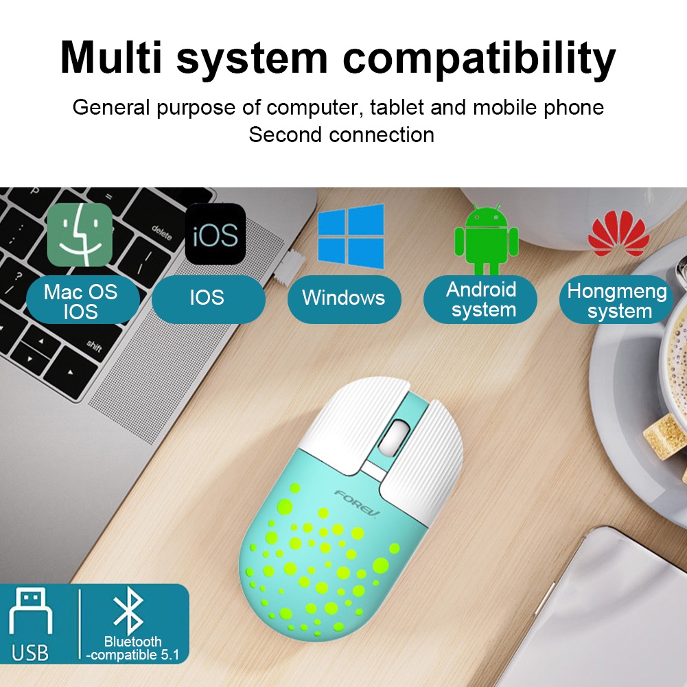 พกพาพร้อมตัวรับสัญญาณ-เมาส์ไร้สายที่รองรับ-bluetooth-น้ำหนักเบาตามหลักสรีรศาสตร์