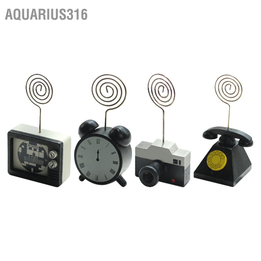 aquarius316-ที่หนีบกระดาษโน๊ต-รูปภาพ-แบบไม้-สไตล์เรโทร-สําหรับบ้าน-และสํานักงาน