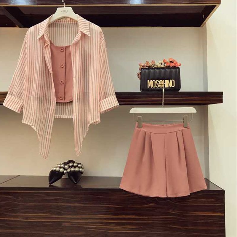 suit-womens-three-piece-summer-suit-2023-new-small-man-foreign-style-age-reduction-loose-cover-of-meat-show-the-trend-of-thin-shorts-suit