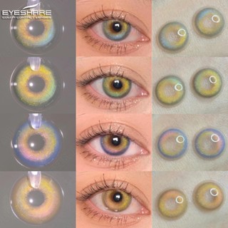 Eyeshare คอนแทคเลนส์ สีน้ําตาลธรรมชาติ สีฟ้า สําหรับดวงตา 1 คู่