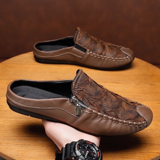 🔥รองเท้าสลิปลำลองสำหรับผู้ชายรองเท้าหนังผู้ชาย Loafers สำหรับผู้ชาย (SIZE 40-45)