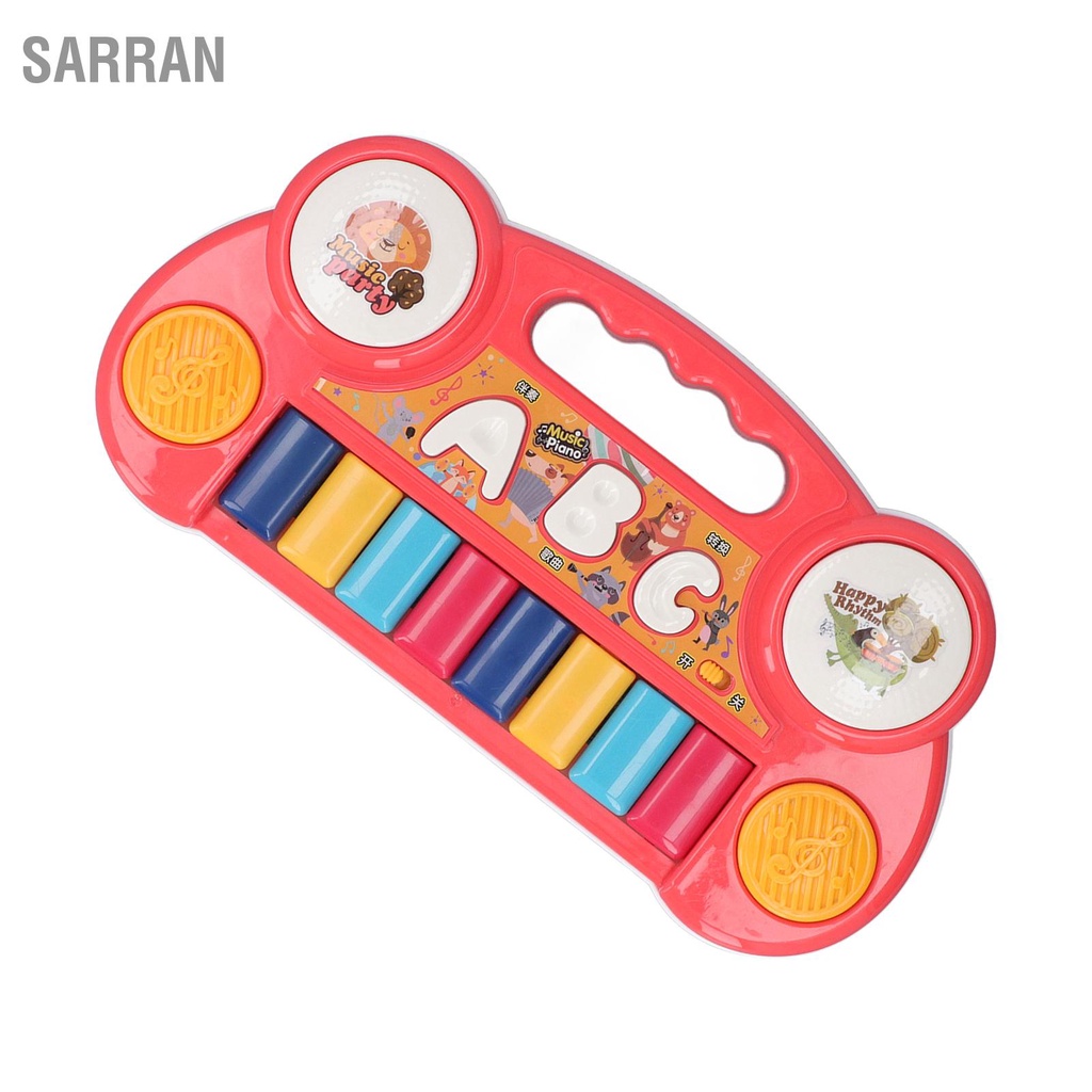 sarran-baby-keyboard-piano-red-ของเล่นเปียโนกลองดนตรีเพื่อการศึกษาสำหรับเด็กวัยหัดเดินอายุ-1-3-ปี