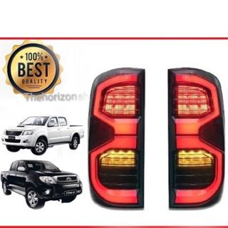 *แนะนำ* ไฟท้าย โคมไฟท้าย LED รุ่น โตโยต้า ไฮลักษ์ วีโก้ TOYOTA HILUX VIGO SMOKE ปี 2005 - 2013 สีสโม็ก จำนวน 1 คู่**ครบเ