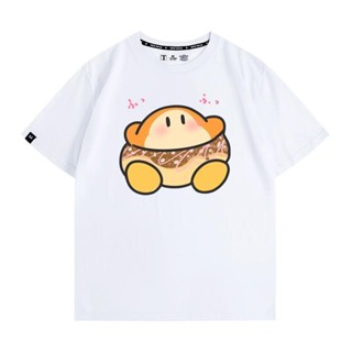 【สปอตสินค้า】 เกม Kirbys Dreamland เสื้อยืดขนมปังแขนสั้นเสื้อยืดผ้าฝ้ายอะนิเมะชายและหญิง