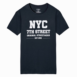 📦พร้อมส่ง ผ้าฝ้ายบริสุทธิ์ 7th Street (Basic) เสื้อยืด รุ่น MOG006 สีกรมท่า T-shirt