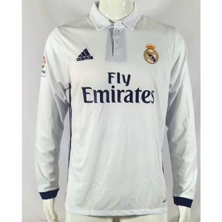 เสื้อกีฬาแขนสั้น ลายทีมฟุตบอล Real Madrid Ronaldo 16-17 ชุดเหย้า สไตล์วินเทจ