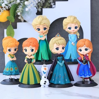 โมเดลฟิกเกอร์ PVC รูปเจ้าหญิงดิสนีย์ Snow White Elsa Anna Rapunzel Jasmine Cinderella Sofia Ariel Mulan ของเล่นสําหรับเด็ก