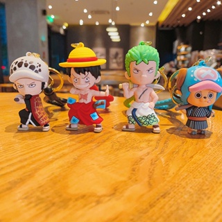 พวงกุญแจ จี้ตุ๊กตาอนิเมะ One Piece Luffy Zoro สําหรับห้อยกระเป๋าเป้สะพายหลัง 1 ชิ้น