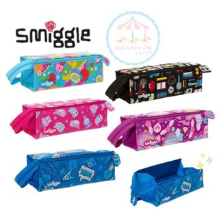 กระเป๋าดินสอ ผ้าแคนวาส ทรงสี่เหลี่ยม แต่งซิป ลายการ์ตูน Australia Smiggle สีชมพู สําหรับใส่เครื่องเขียนนักเรียน