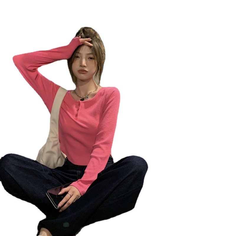 hallyu-เสื้อยืด-ชุดเซ็ท-เสื้อผ้าผู้หญิงแฟชั่น-ครอปไหมพรม-a99j02k