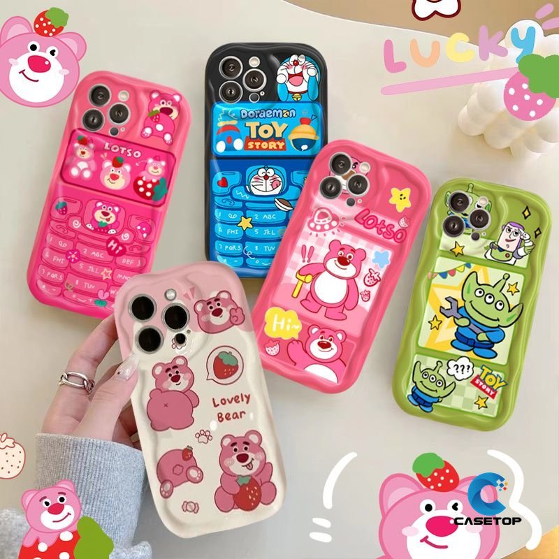เคสโทรศัพท์มือถือ-ขอบโค้ง-ลายการ์ตูนโดราเอมอน-ทอยสตอเบอรี่-หมีน่ารัก-3d-สําหรับ-redmi-note-8-10s-11-10-9-11s-redmi-a2-9t-a1-10a-10-9c-nfc-9a-9