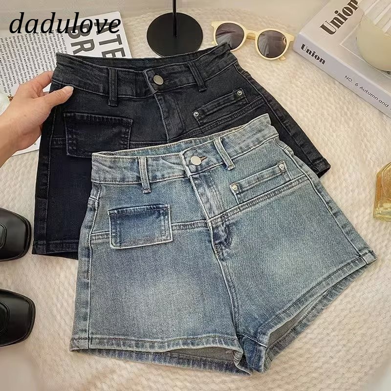 dadulove-new-korean-version-of-ins-retro-thin-denim-shorts-niche-high-waist-a-line-pants-large-size-hot-pants