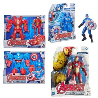 ฟิกเกอร์ Marvel Marvel Avengers Heroes Armored Captain America Iron Man Robot ขยับได้ สําหรับตกแต่งบ้าน RFI2