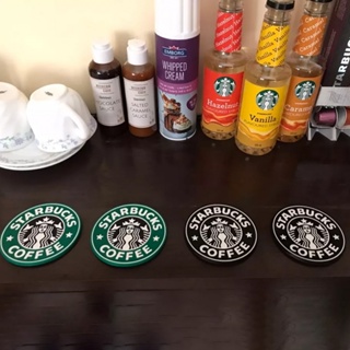 Starbucks เสื่อรองแก้วน้ํา แบบนิ่ม ยืดหยุ่น อเนกประสงค์ เก็บง่าย ทําความสะอาดง่าย