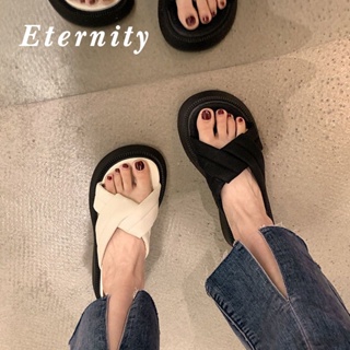 Eternity  รองเท้าแตะผู้หญิง รองเท้าแตะ พื้นนุ่ม กันลื่น นุ่ม ใส่สบาย สไตล์เกาหลี สบาย ทันสมัย ทันสมัย สไตล์เกาหลี B28G0Y0 36Z230909