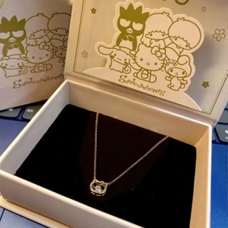 Sanrio สร้อยคอโซ่เงิน 925 จี้รูป Hello Kitty หัวใจ หรูหรา สําหรับผู้หญิง