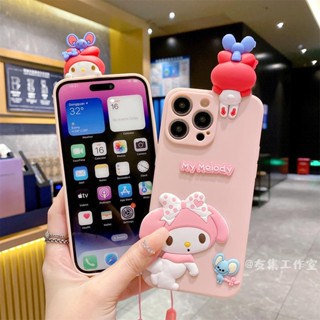 Compatible For Samsung Galaxy A14 A34 A54 A23 A03S A02S A12 M12 A22 M32 M22 A21S A02 M02 A32 A72 A52S A11 M11 A31 A71 A51 A70 A10S A20S A30S A50S A10 M10 A20 A30 A50 A7 2018 เคสโทรศัพท์มือถือ ซิลิโคน ลายเมโลดี้ สีชมพู พร้อมสายคล้อง สําหรับ
