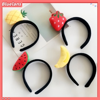 【 Bluelans 】ที่คาดผม ผ้ากํามะหยี่ขนนิ่ม รูปแตงโม สตรอเบอร์รี่น่ารัก สําหรับเด็กผู้หญิง