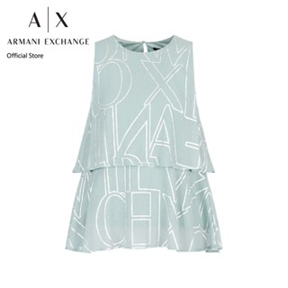 AX Armani Exchange เสื้อผู้หญิง รุ่น AX 6LYH33 YN3FZ5990 -  สีฟ้า