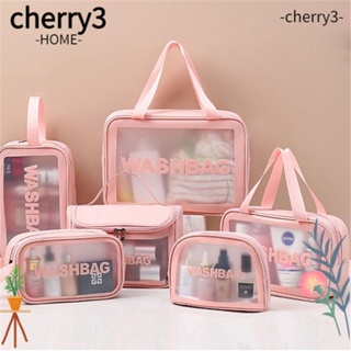 Cherry3 กระเป๋าเครื่องสําอาง PVC คุณภาพสูง สําหรับช่างเสริมสวย