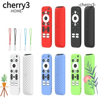 CHERRY3 เคสซิลิโคน กันกระแทก สีพื้น สําหรับรีโมตคอนโทรลทีวี Onn. สตรีมมิ่งสติ๊ก Android TV FHD