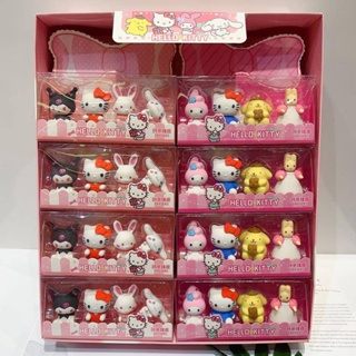 SANRIO ยางลบดินสอ ลาย Mymelody Kuromi Cinnamoroll Pompom Purin ของขวัญเครื่องเขียน สําหรับเด็กนักเรียน 8 ชิ้น