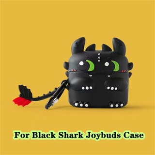 【คุณภาพสูง】เคสหูฟัง แบบนิ่ม ลายการ์ตูนฉลาม สีดํา สําหรับ Black Shark Joybuds