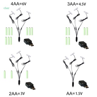 Char 3in1 4 5V 3AA แบตเตอรี่ เป็น USB Type C ไฟฟ้า สําหรับถังขยะอัตโนมัติ คริสต์มาส สายไฟ แปรงสีฟัน กล้อง ไฟฉาย กุญแจ