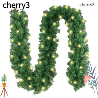 Cherry3 พวงหรีดหวายเทียม DIY สําหรับแขวนตกแต่งบันได เตาผิง งานแต่งงาน