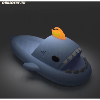 รองเท้าแตะ Pvc รูปครีบปลาฉลาม เรืองแสง ถอดออกได้ อุปกรณ์เสริม สําหรับผู้ใหญ่