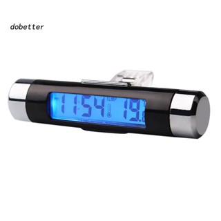 &lt;Dobetter&gt; 2 in 1 เครื่องวัดอุณหภูมินาฬิกาดิจิทัล มีไฟแบ็คไลท์ LED สําหรับติดรถยนต์