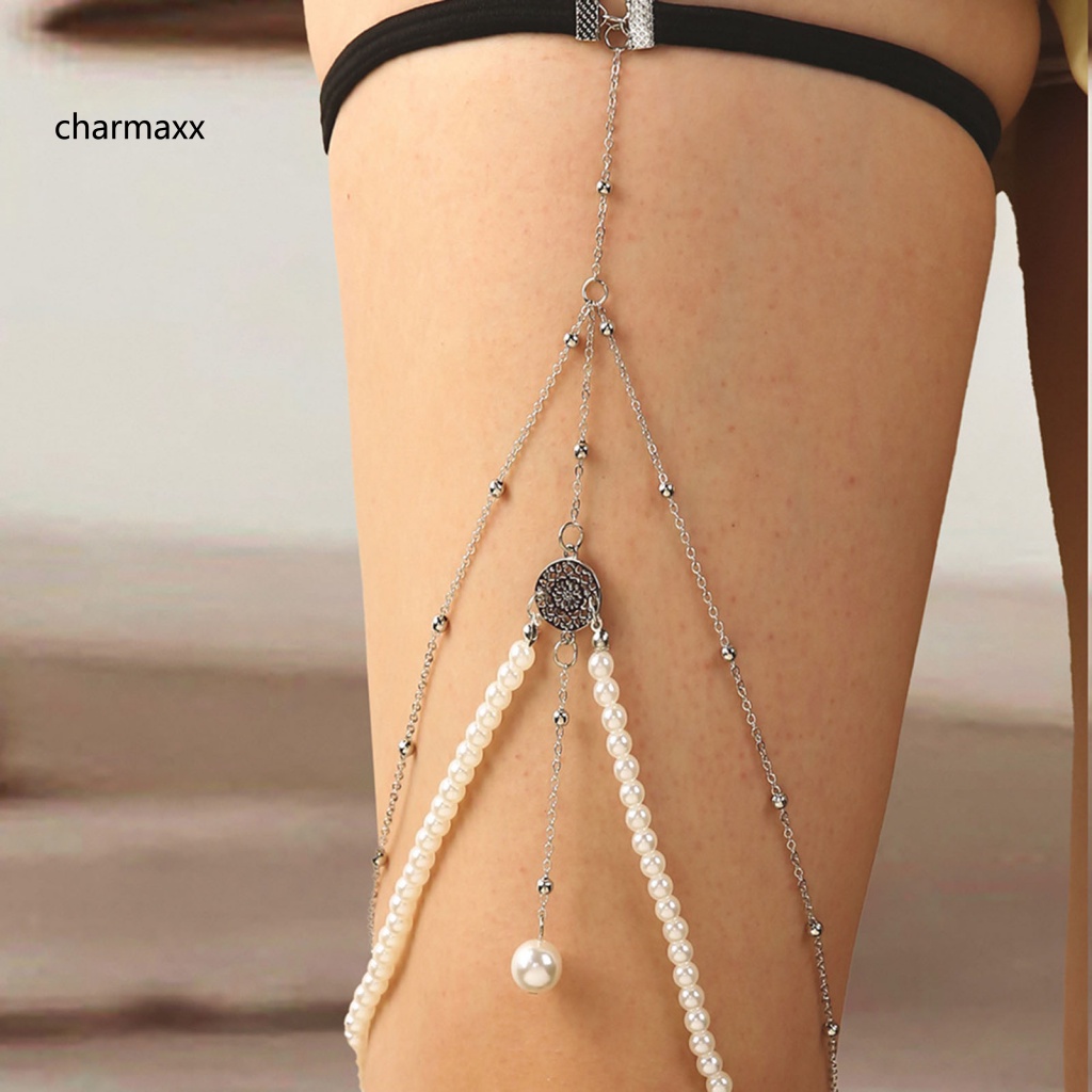 cx-สายโซ่คล้องต้นขา-ประดับไข่มุกเทียม-หลายชั้น-หรูหรา-เรียบง่าย-เซ็กซี่-เหมาะกับหน้าร้อน-สําหรับปาร์ตี้-ชายหาด