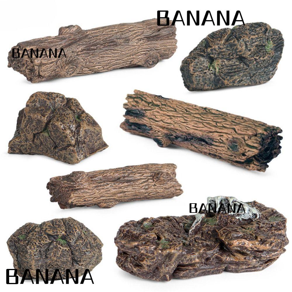 banana1-ตอประดิษฐ์-พลาสติก-สีน้ําตาล-หินจิ๋ว-ฉากของเล่น-โมเดล-ทราย-โต๊ะ-ตกแต่งบ้านตุ๊กตา-หิน-ไม้-อ่าง-ฟิกเกอร์-สากล
