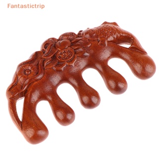 Fantastictrip Double-Sided Carved Head Meridian Massage Comb