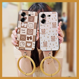 ring Dirt-resistant Phone Case For Tecno Pova5 4G soft case cute funny protective Anti-knock Back Cover bracelet Waterproof