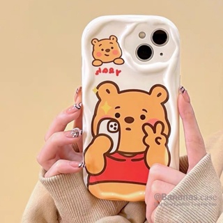 เคสโทรศัพท์มือถือ แบบนิ่ม ลายการ์ตูนหมี สําหรับ IPhone 14 13 12 11 Pro Max X Xr Xs Max 7 8 Plus SE2020