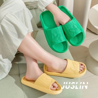 JUSLIN รองเท้าแตะ สะดวกสบาย รองเท้าแฟชั่นเกาหลี ด้านล่างหนา รองเท้าแตะผู้หญิง 2023 ใหม่ 081217