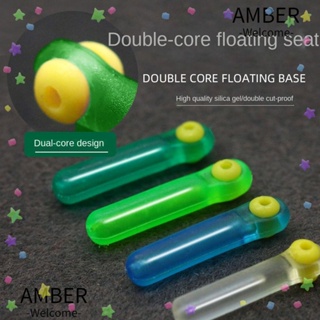 Amber ทุ่นลอยน้ํา แกนคู่ แบบใส ความแข็งแรงสูง สีเขียว สําหรับตกปลา DIY 100 ชิ้น