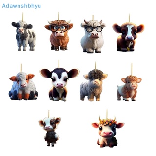 Adhyu จี้การ์ตูนวัวน่ารัก เหมาะกับของขวัญเด็ก สําหรับตกแต่งบ้าน ต้นคริสต์มาส
