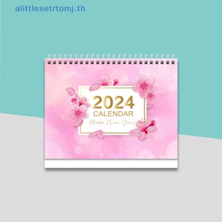 Alittlese ปฏิทินตั้งโต๊ะ ปี 2024 ขนาดเล็ก สําหรับบันทึกกิจกรรมประจําวัน